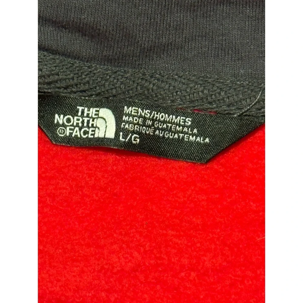 The North Face Full Zip Sweatshirt‎ Logo Hoodie Red Size Large Outdoors